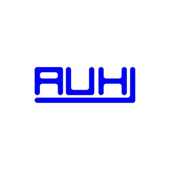 AUH letter logo creative design with vector graphic, AUH simple and modern logo.