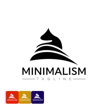 Minimalist logo vector design template in simple linear style - emblem of mosque dome, islamic educational institution and islamic foundation or community. Minimalism Logo Design