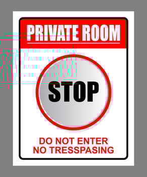 Vector printable notice board private property