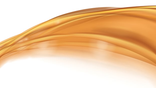 Orange golden flowing liquid abstract vector