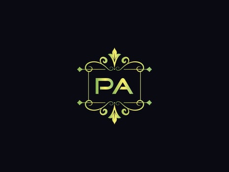 Monogram Pa Luxury Logo, Minimal PA Letter Logo Design vector