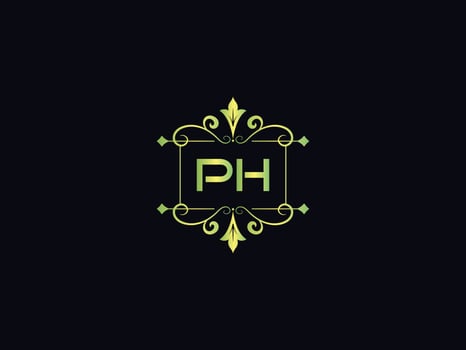 Monogram Ph Luxury Logo, Minimal PH Letter Logo Design vector