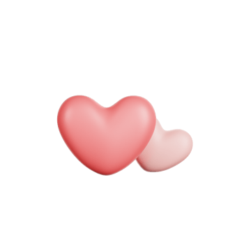 valentine heart 3d Illustration png