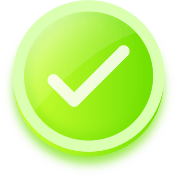 Check mark symbol in 3d style. Green check marks button. png