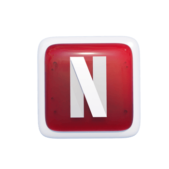 Netflix Social Media Icon 3d Illustration png
