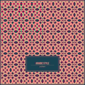 abstract pattern with arabic style and dark background vector