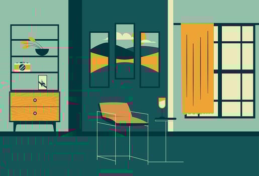 Interior flat illustration vector