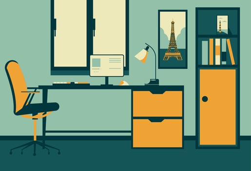Interior flat illustration vector