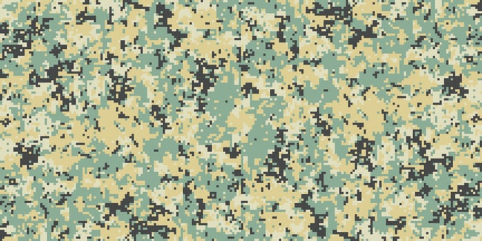 Pixel camouflage for a soldier army uniform. Modern camo fabric design. Digital military vector background.