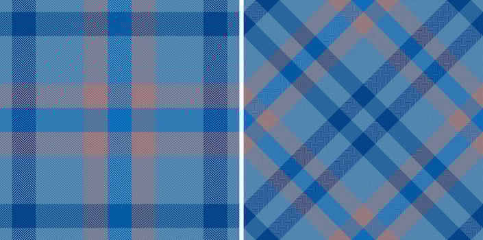Seamless fabric background. Plaid textile check. Texture tartan pattern vector. vector