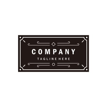 Elegant Vintage Retro Badge Label Logo design inspiration vector