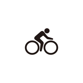 cycling stylized symbol logo icon vector