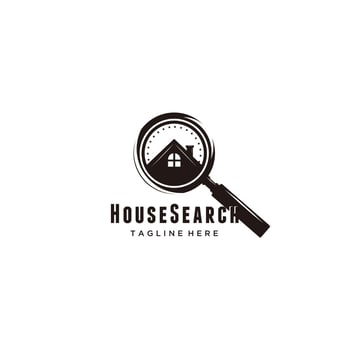 Find Real Estate, Find Property, House Search logo icon vector