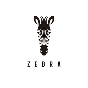 Zebra face stripes Logo Design illustration vector