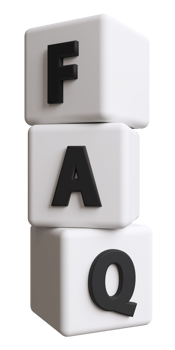 Three cubes with Q and A on transparent background. FAQ Concepts, Q and A, Question Frequency, Inquiries, Answers, png