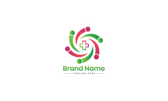 People Health Care Logo design inspiration, Medical clinic Emblem. Pro Vector