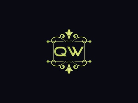 Modern Qw Logo Icon, Beautiful QW Luxury Letter Logo vector
