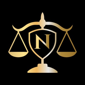 Initial Letter N Law Firm Logo. Legal Logo and Lawyers Concept vector
