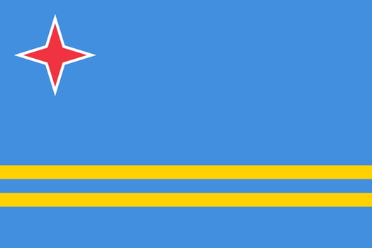 Aruba flag simple illustration for independence day or election vector