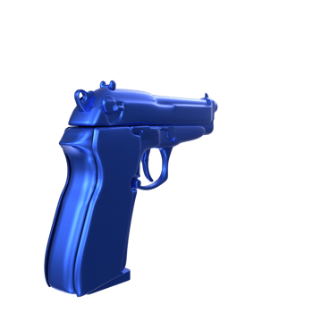 3D Rendering Of Pistol Gun png