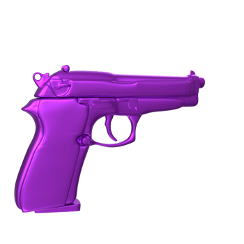 3D Rendering Of Pistol Gun png