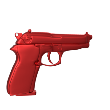3D Rendering Of Pistol Gun png
