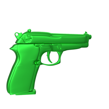 3D Rendering Of Pistol Gun png