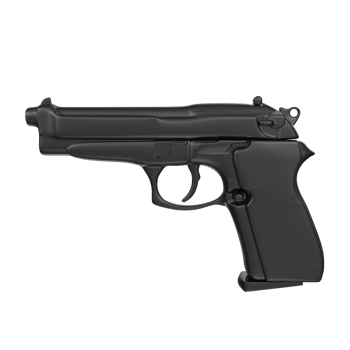 3D Rendering Of Pistol Gun png
