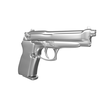 3D Rendering Of Pistol Gun png