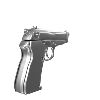 3D Rendering Of Pistol Gun png
