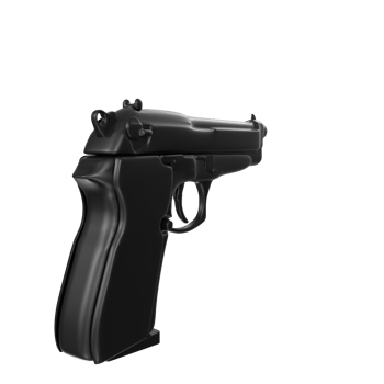 3D Rendering Of Pistol Gun png