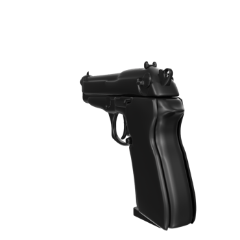 3D Rendering Of Pistol Gun png