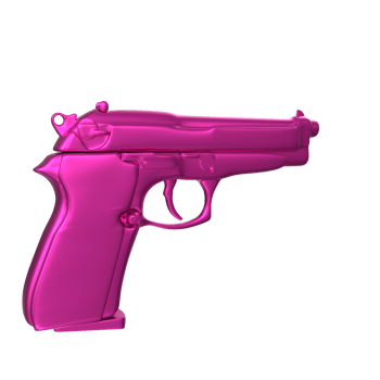 3D Rendering Of Pistol Gun png