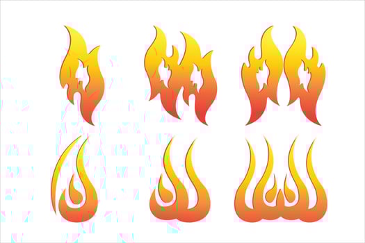 Set of fire icons, fire flames set, set of fire flames,fire icons vector