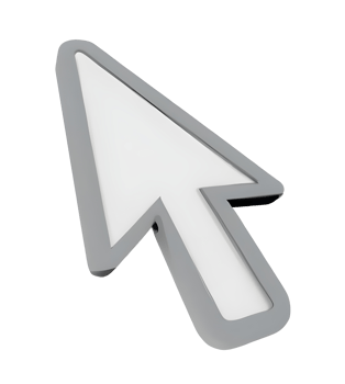 3d computer mouse cursor. arrow icon. Generative AI. png
