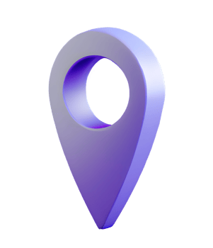 3d purple map pointer pin. Generative AI. png