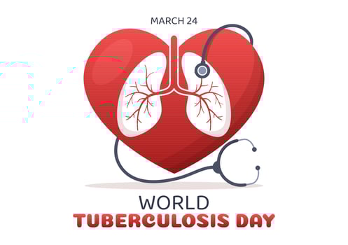 World Tuberculosis Day on March 24 Illustration with Pictures of the Lungs and Organ Inspection in Flat Cartoon Hand Drawn Landing Page Templates vector