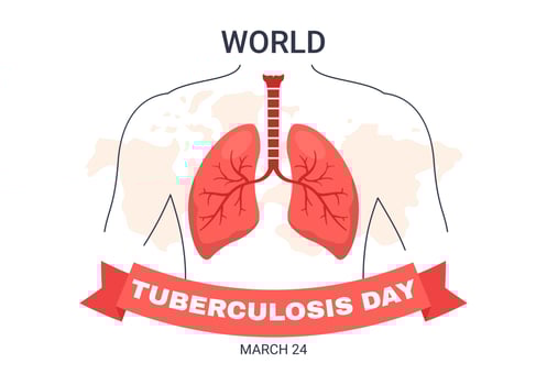 World Tuberculosis Day on March 24 Illustration with Pictures of the Lungs and Organ Inspection in Flat Cartoon Hand Drawn Landing Page Templates vector