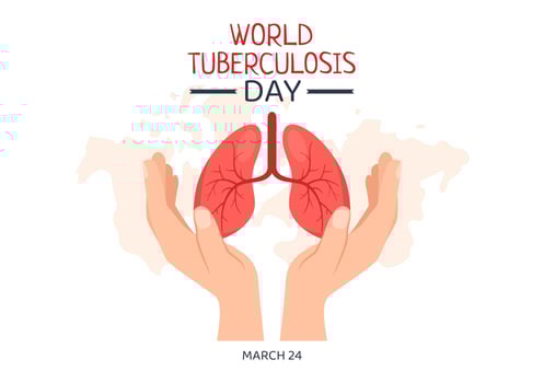 World Tuberculosis Day on March 24 Illustration with Pictures of the Lungs and Organ Inspection in Flat Cartoon Hand Drawn Landing Page Templates vector