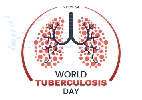 World Tuberculosis Day on March 24 Illustration with Pictures of the Lungs and Organ Inspection in Flat Cartoon Hand Drawn Landing Page Templates vector