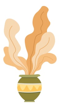 Classic decoration for home interior, flowers vector