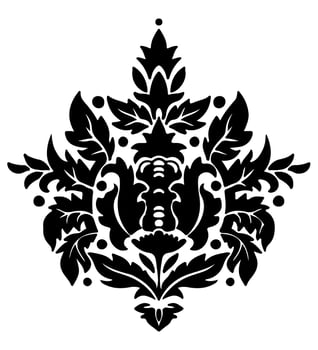 Damask flowers, baroque or rococo ornaments vector