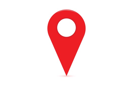 Location 3D feel vector icon.