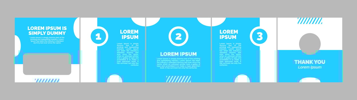carousel template mockup for social media post vector