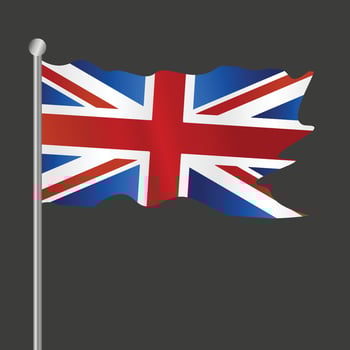 country jack flag of united kingdom vector