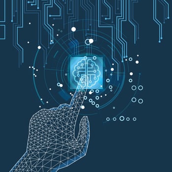 Artificial Intelligence semiconductor  Industry vector