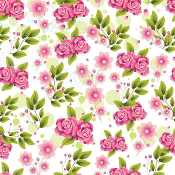 Classic rose wallpaper vintage flower pattern background vector