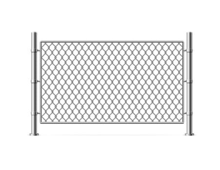 Realistic Detailed 3d Metal Fence Wire Mesh. Vector