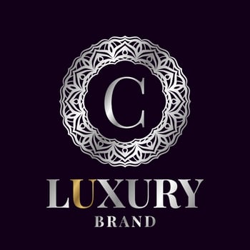 letter C luxury initial circle vector logo design