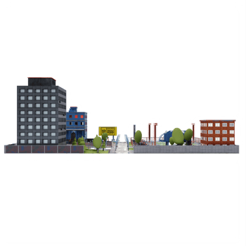3d city isolated png